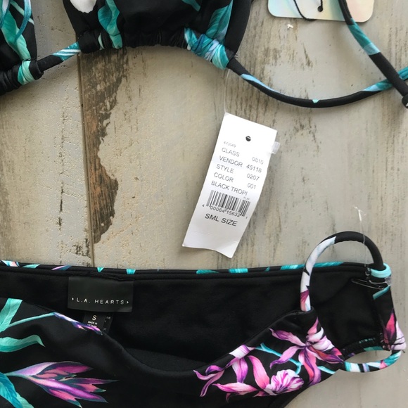 Black Floral Bikini - Picture 3 of 4